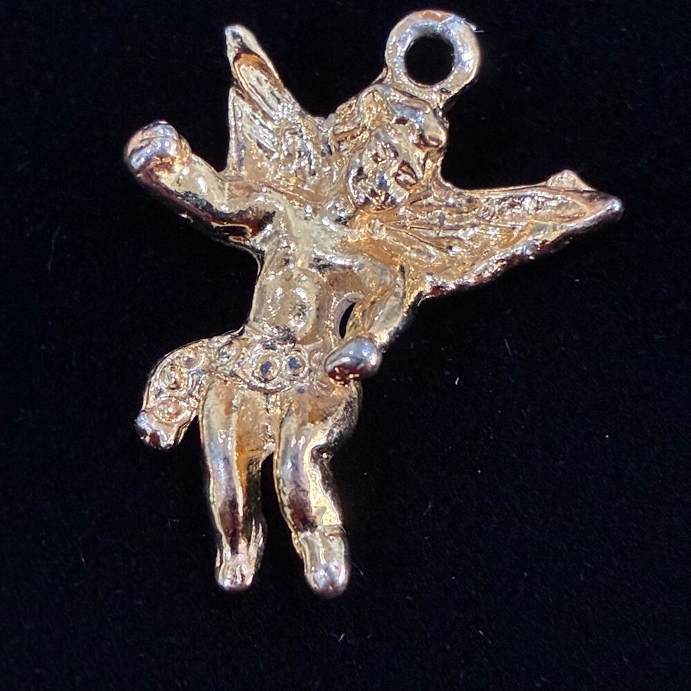 Gold Tone Baby Jesus 1" Charm Pendant Divine Child Christmas Religious 3D
